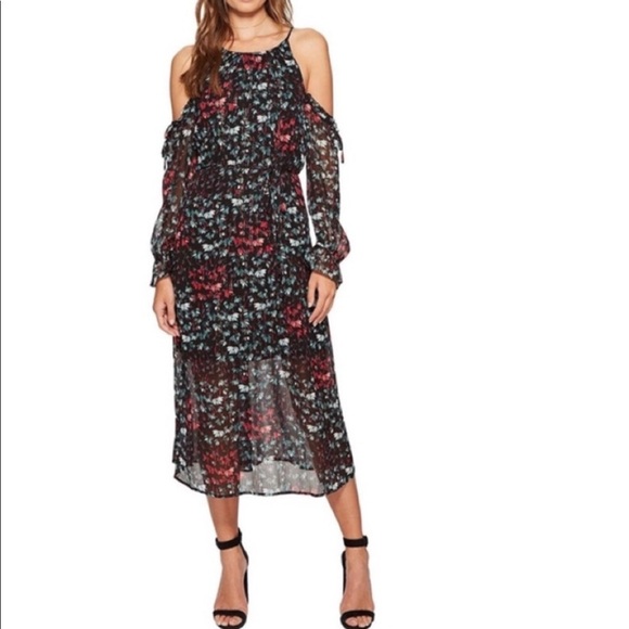 1. State Floral Cold Shoulder Maxi Dress - Picture 1 of 7